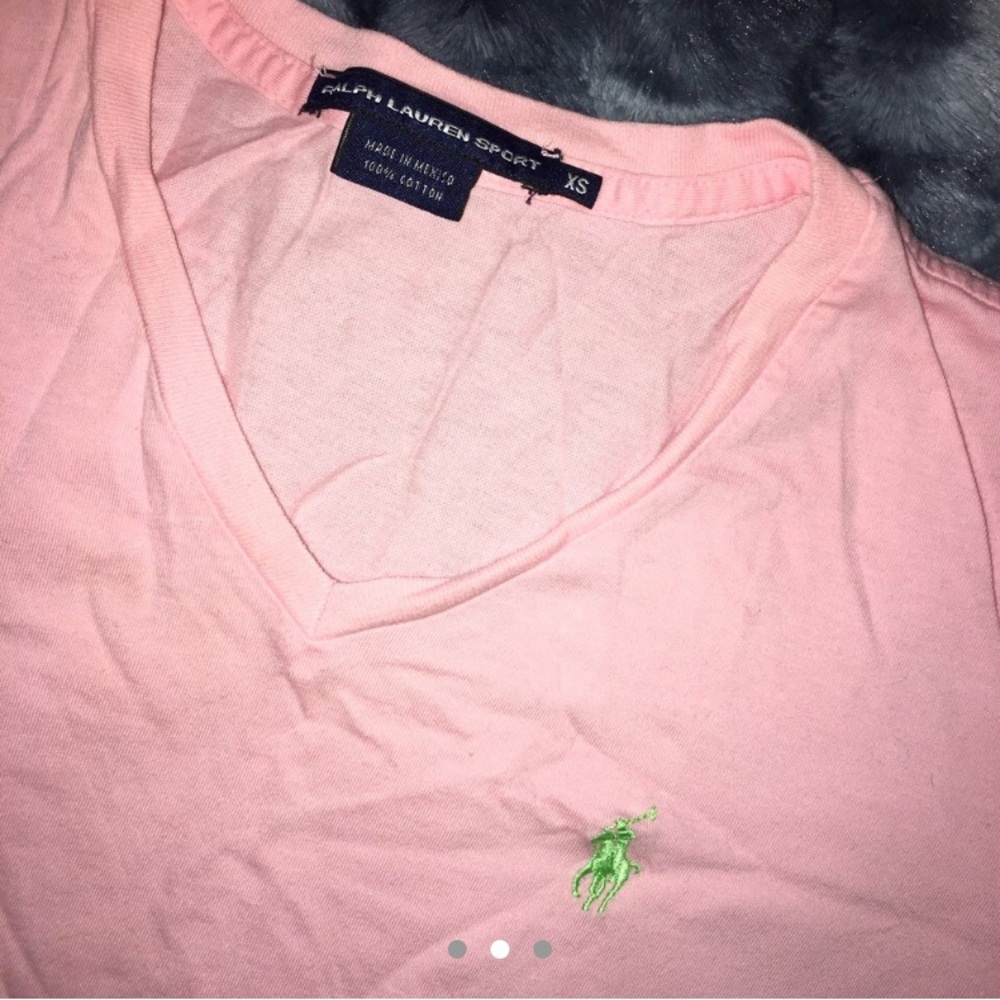 Pink Ralph Lauren v neck - Picture 2 of 3